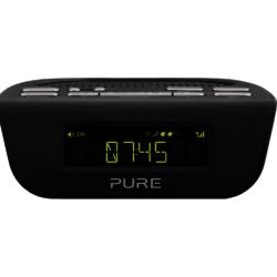 Pure Siesta Mi Series II Black - Bedside Digital and FM Radio